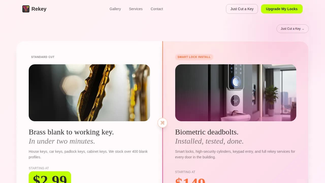 Local Brick & Mortar Business Pricing Website Template