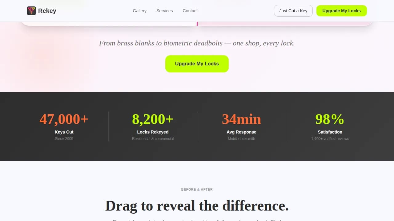 Local Brick & Mortar Business Pricing Website Template