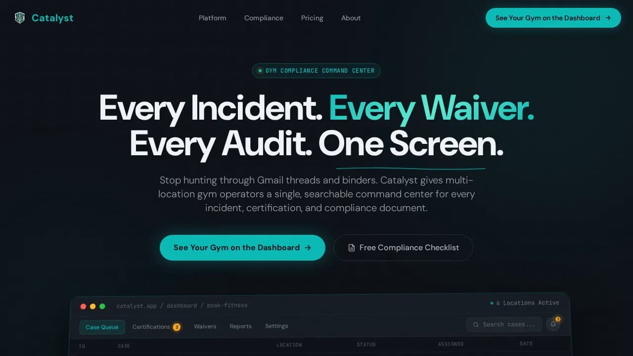 Fitness & Gym Software Privacy Policy Website Template