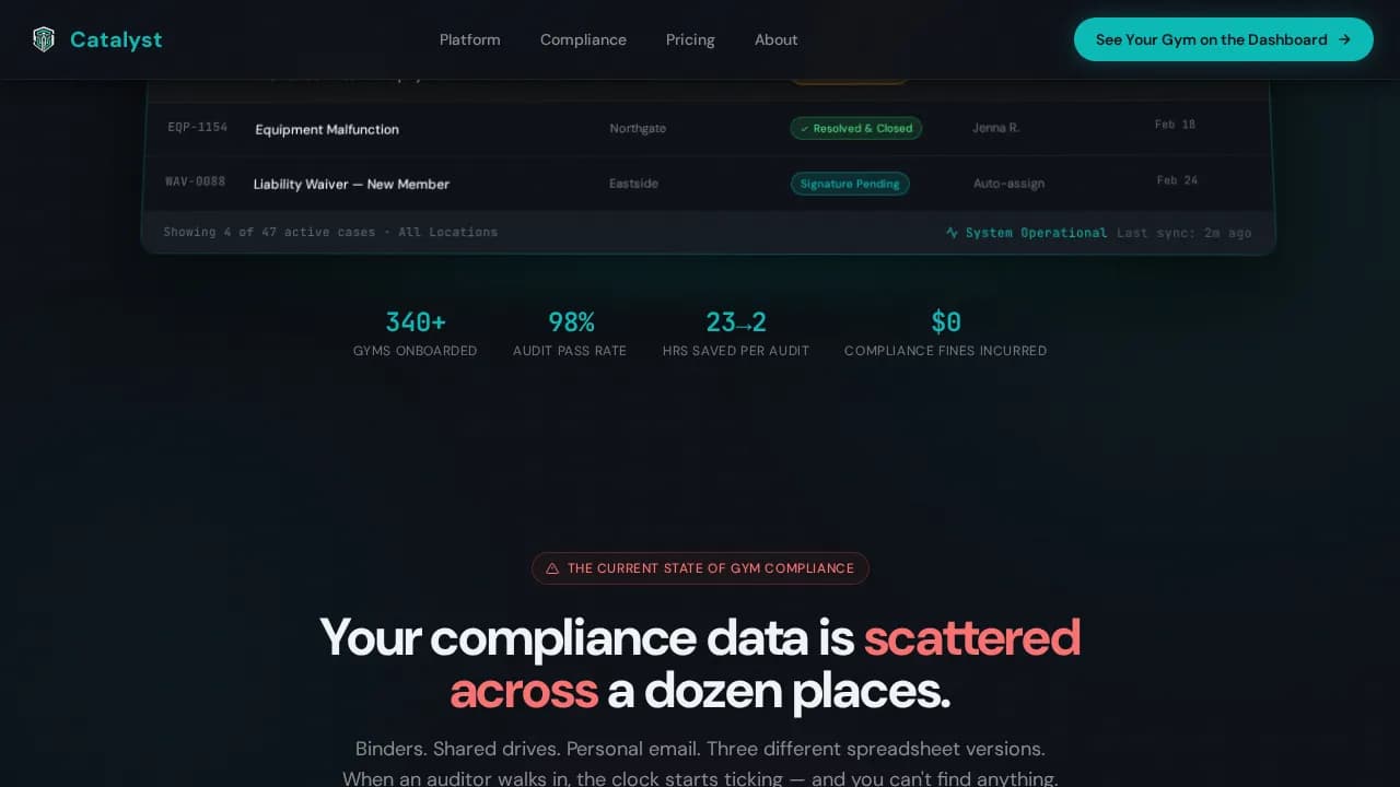 Fitness & Gym Software Privacy Policy Website Template