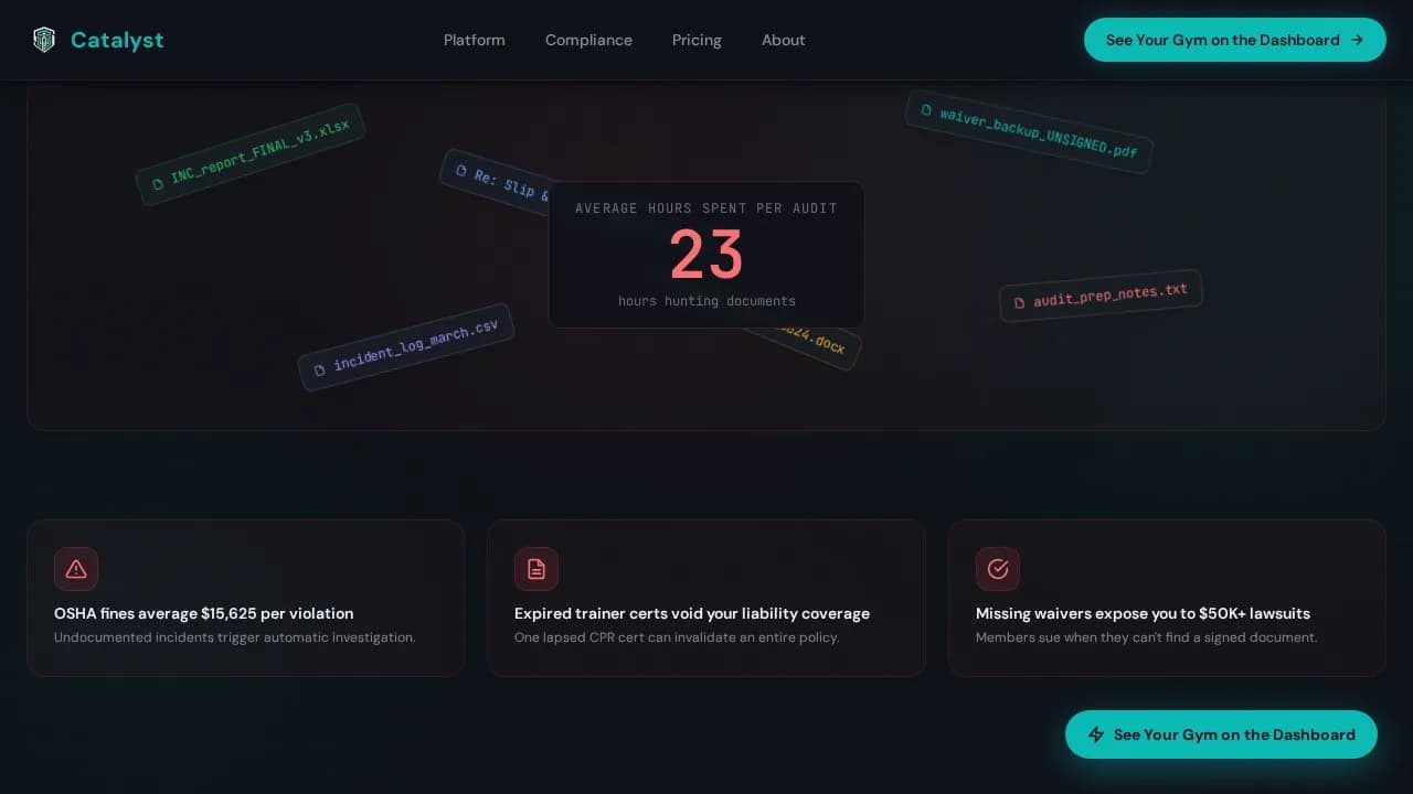 Fitness & Gym Software Privacy Policy Website Template