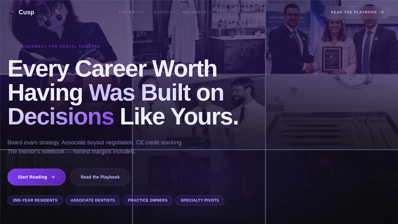 Dentist Profile Careers Website Template