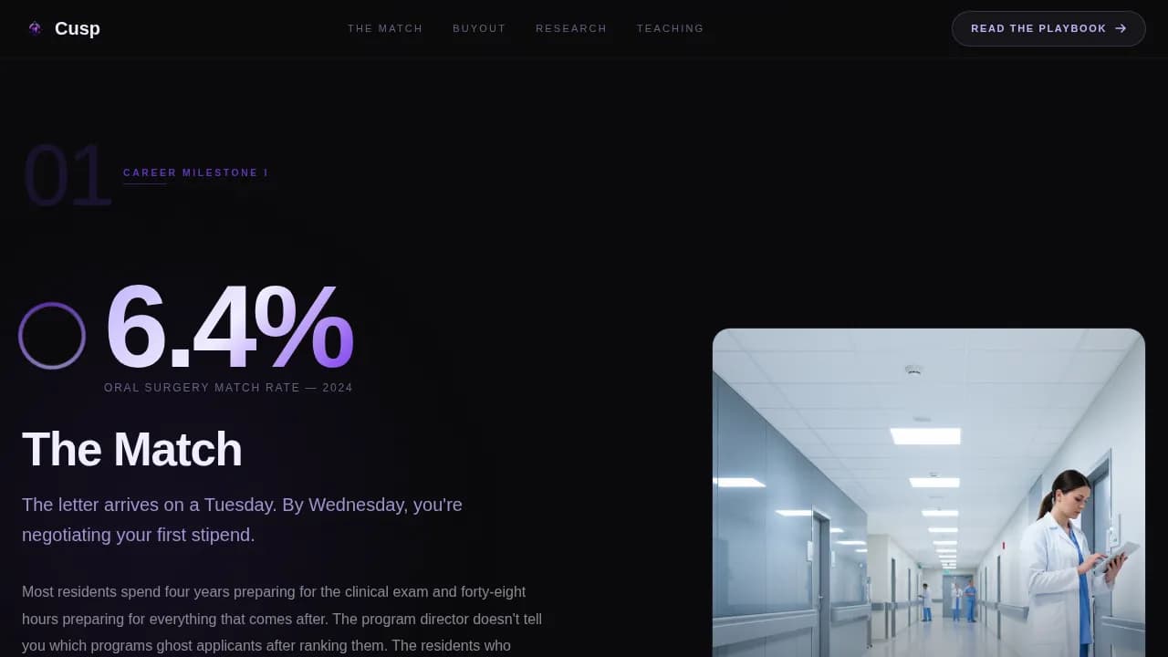 Dentist Profile Careers Website Template