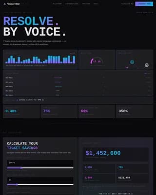 Invoke - Voice-Activated ITSM Resolution Landing Page Template