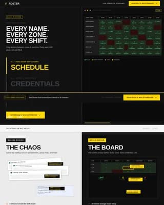 Roster — Streamlined Team Operations Landing Page Template