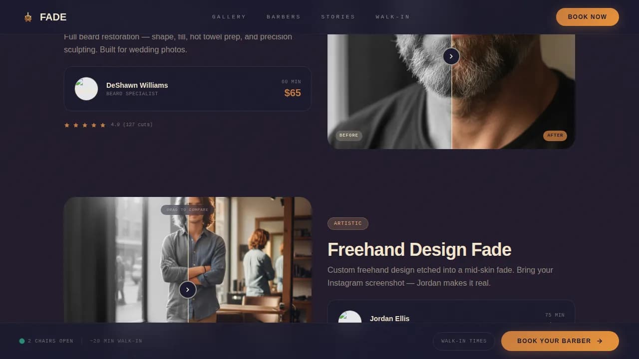 Black-Owned Business Booking Website Template