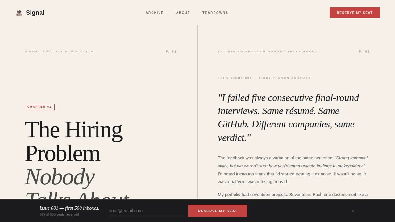 Data Science Newsletter Booking Website Template