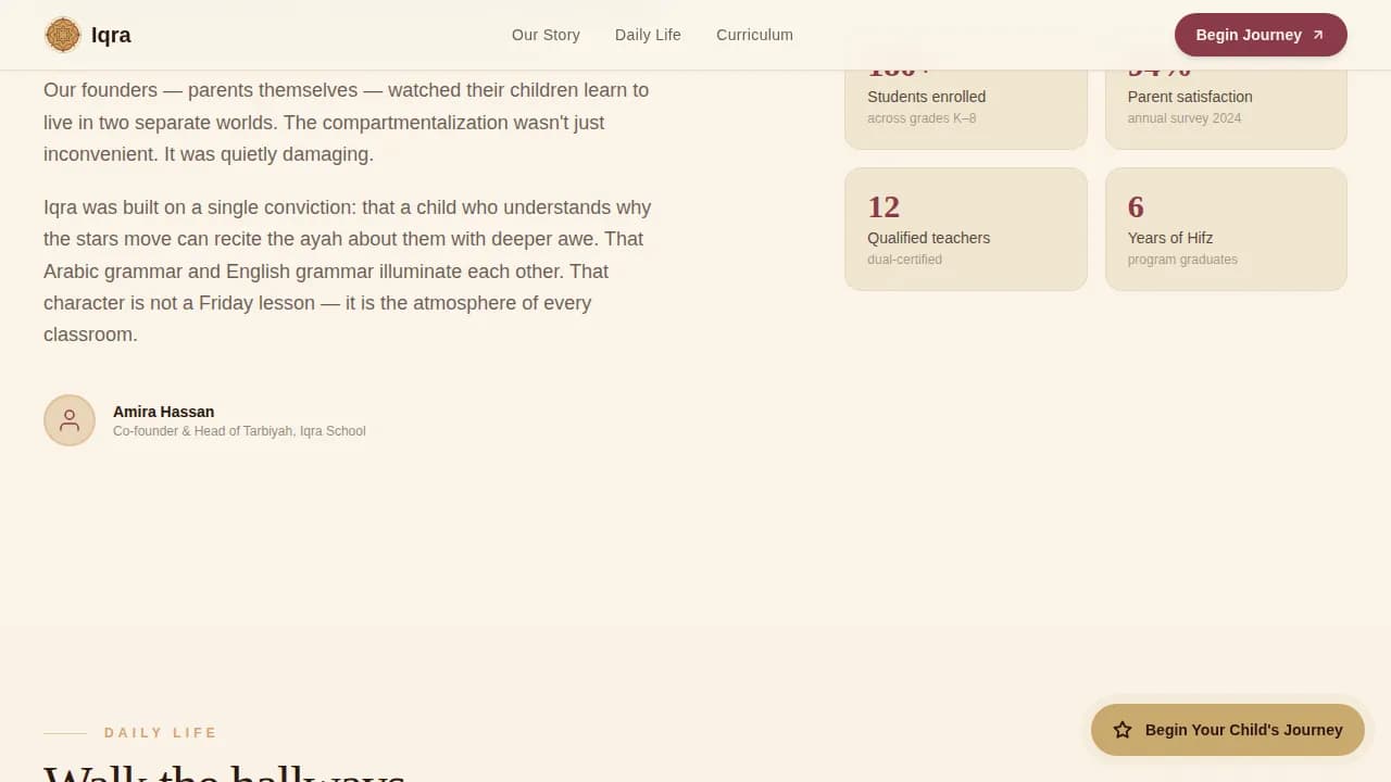 Iqra — Spiritual Islamic Education Landing Page Template