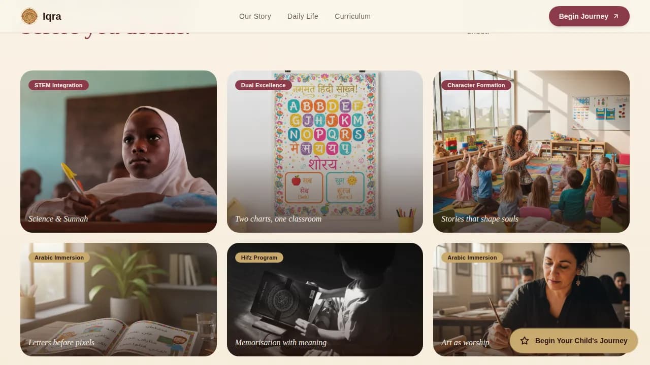 Iqra — Spiritual Islamic Education Landing Page Template