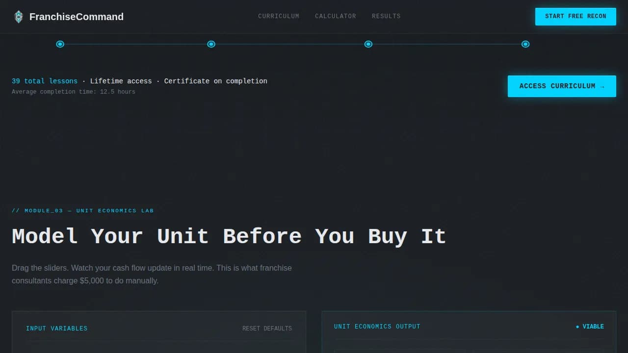 Reign — Premium Franchise Development Landing Page Template
