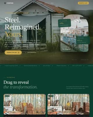 Contain — Eco-Modular Housing Development Landing Page Template