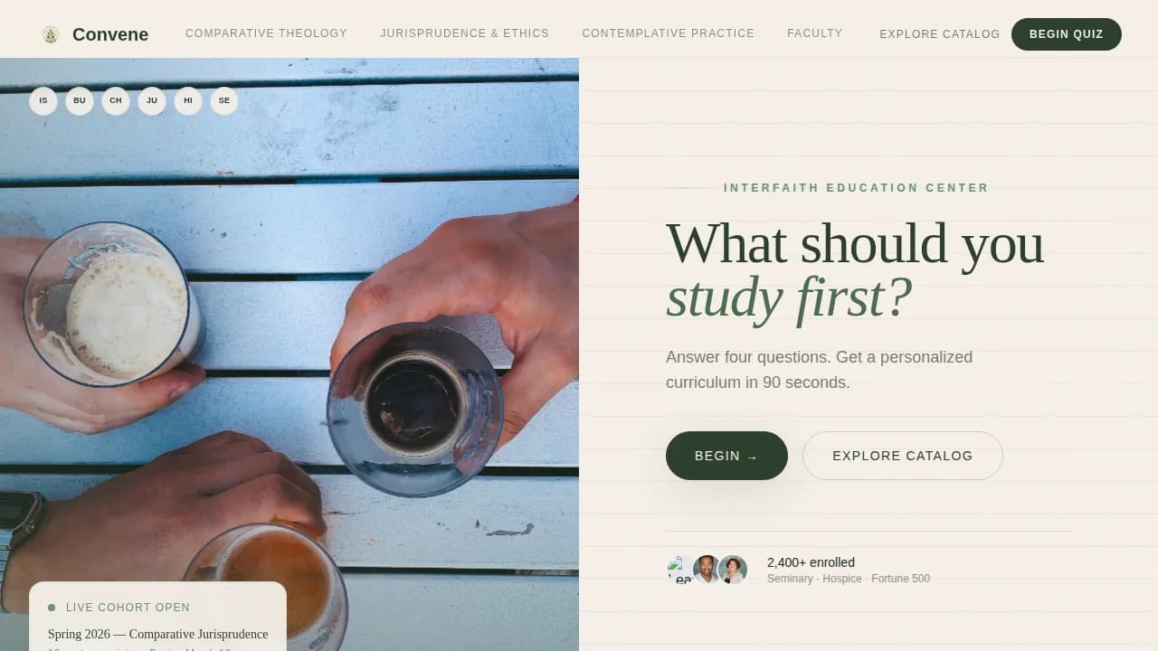 Religious & Theological Education Education Website Template
