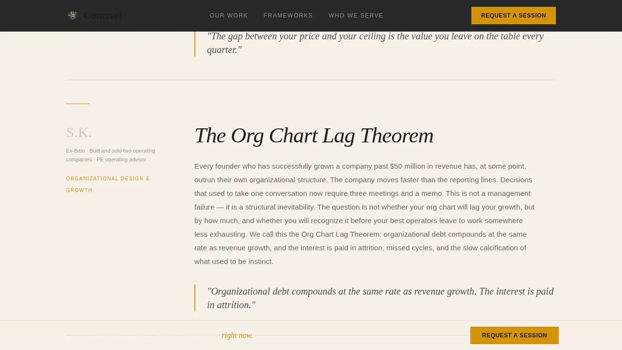 Consulting & Advisory Blog Website Template