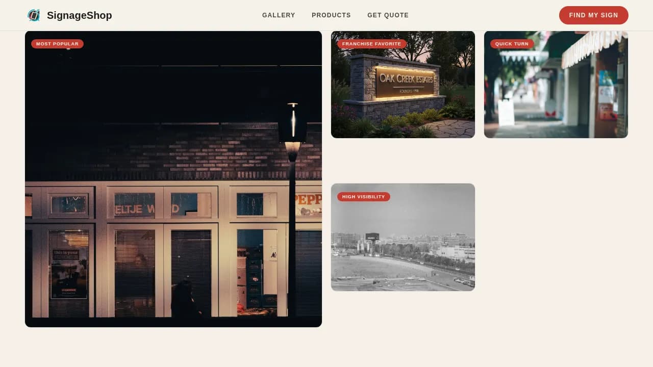 Local Brick & Mortar Business Professional Website Template