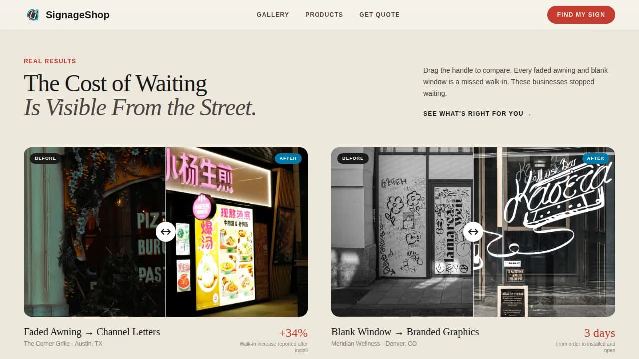 Local Brick & Mortar Business Professional Website Template