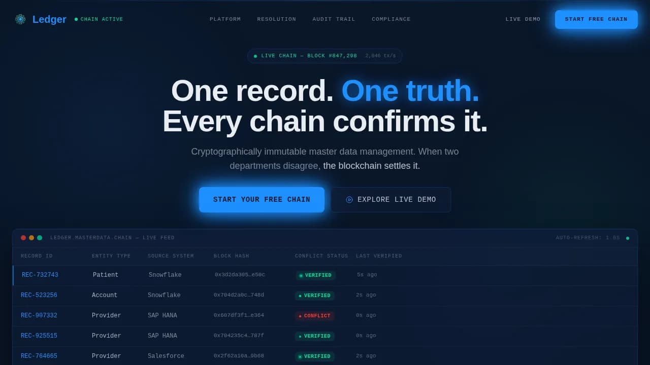 Blockchain-Based Enterprise Software Privacy Policy Website Template