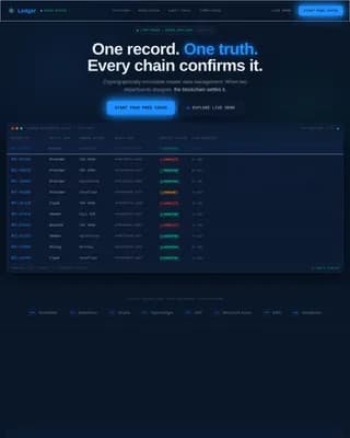 Blockchain-Based Enterprise Software Privacy Policy Website Template