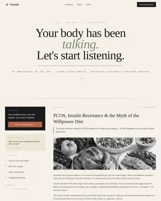 Dietitian Booking Website Template