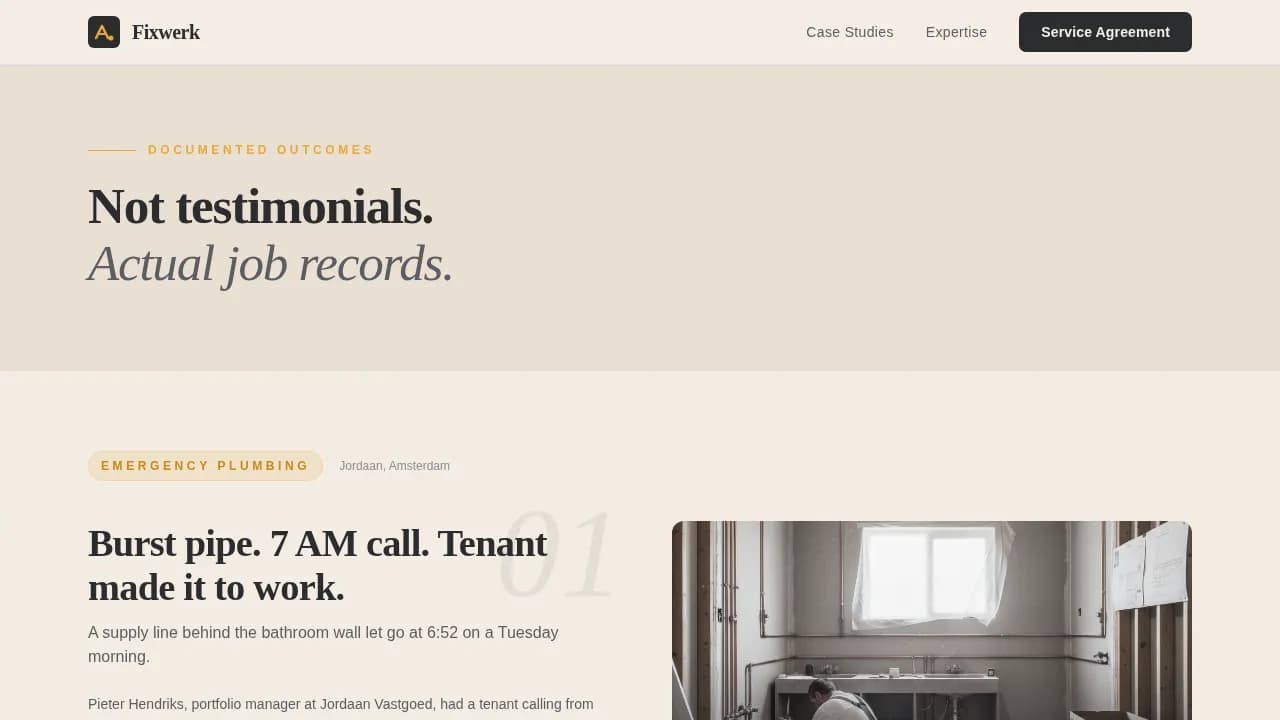 Fixwerk — Reliable B2B Maintenance Landing Page Template
