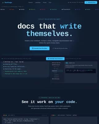Docstring — Automated Developer Docs Landing Page Template