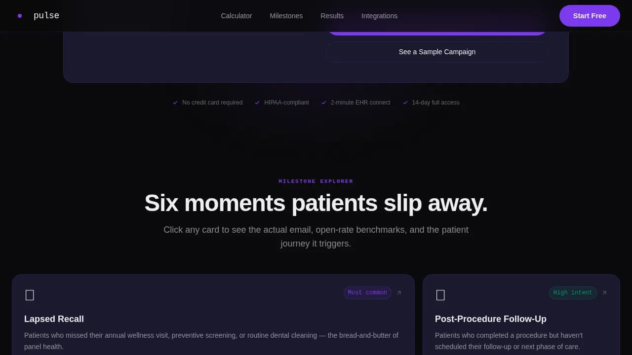 Pulse — Intelligent Retention Marketing Landing Page Template