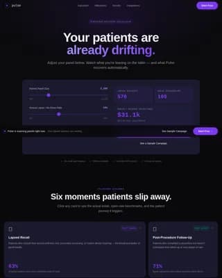 Pulse — Intelligent Retention Marketing Landing Page Template