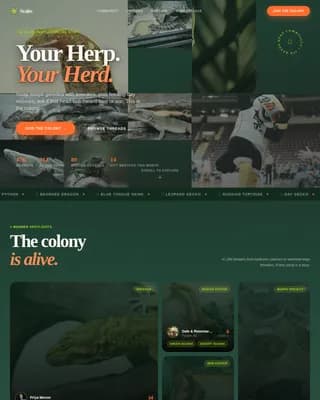 Scales — Vibrant Reptile Community Landing Page Template