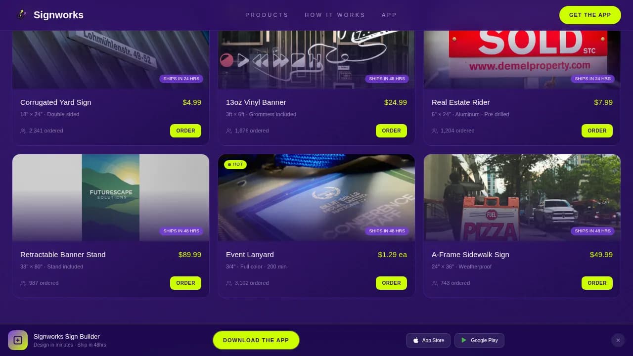 Emblem — Dynamic Signage Craftsperson Landing Page Template