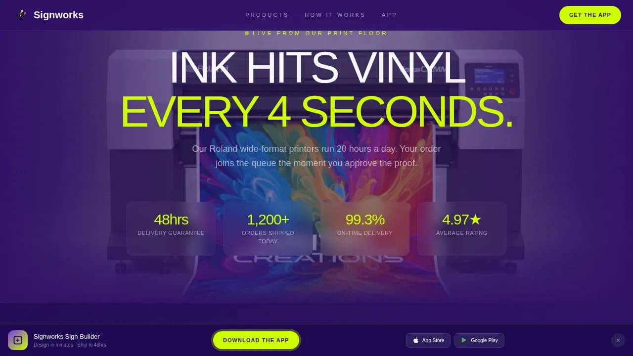 Emblem — Dynamic Signage Craftsperson Landing Page Template