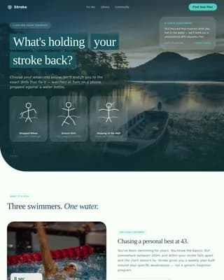 Stroke — Premier Aquatics Coaching Landing Page Template