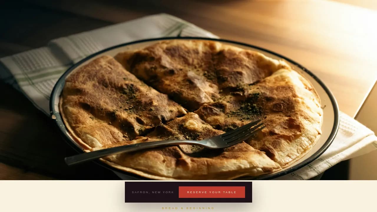 Middle Eastern Cuisine & Dining Blog Website Template