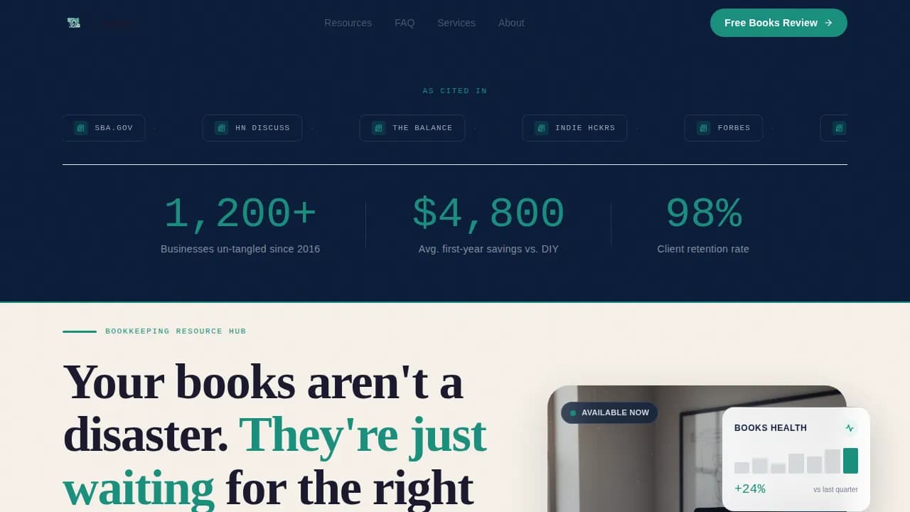 Ledger — Revenue-Driven Accountant Hub Landing Page Template