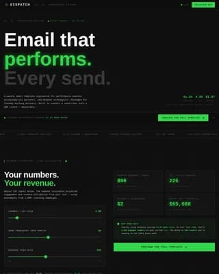 Dispatch — Elite Athletics Training Landing Page Template