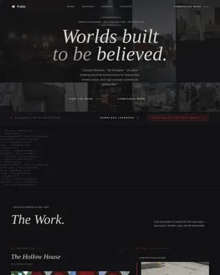 Folio — Minimalist Designer Showcase Landing Page Template