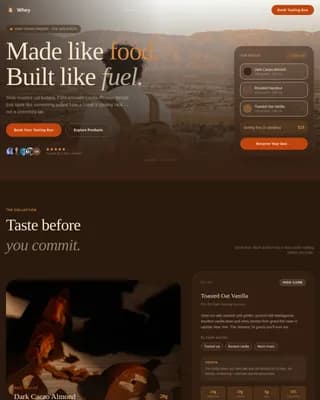 High-Protein Food & Dining Booking Website Template