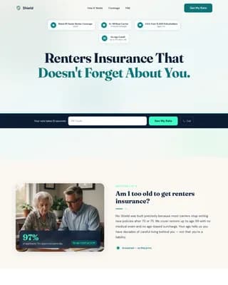 Shield — Comprehensive Senior Insurance Landing Page Template