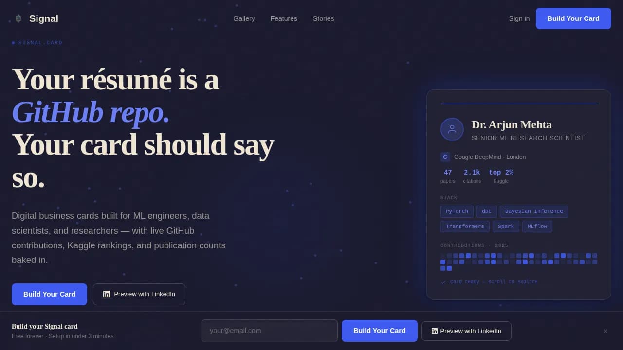 Data Scientist Profile Reviews Website Template