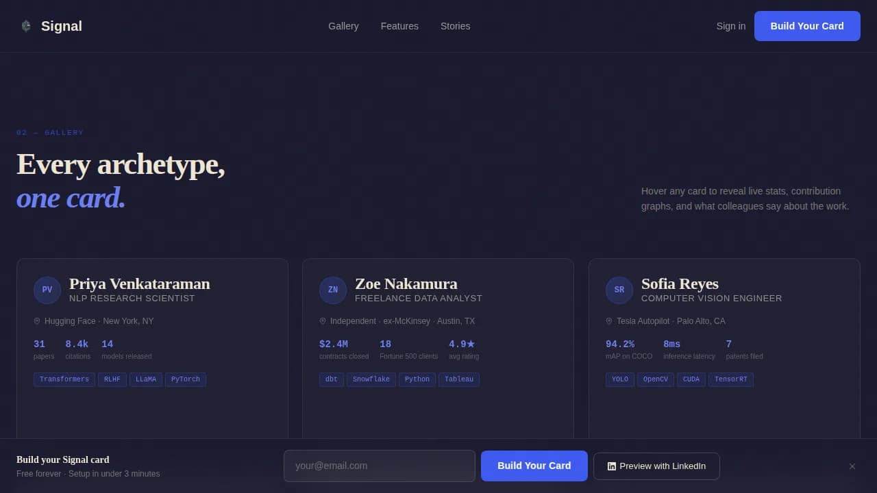 Data Scientist Profile Reviews Website Template