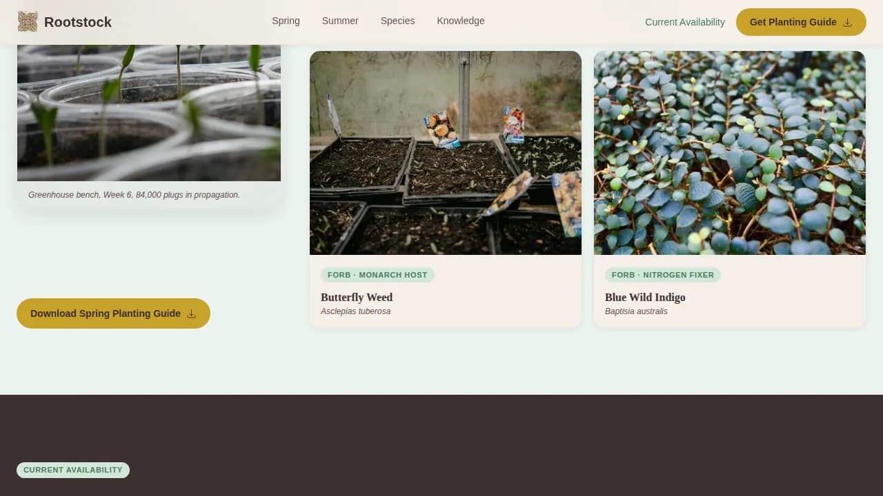 Rootstock — Ecological Horticulture Gallery Landing Page Template