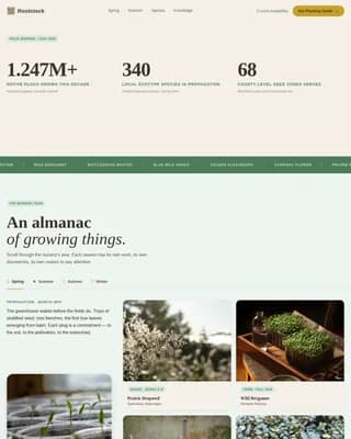 Rootstock — Ecological Horticulture Gallery Landing Page Template