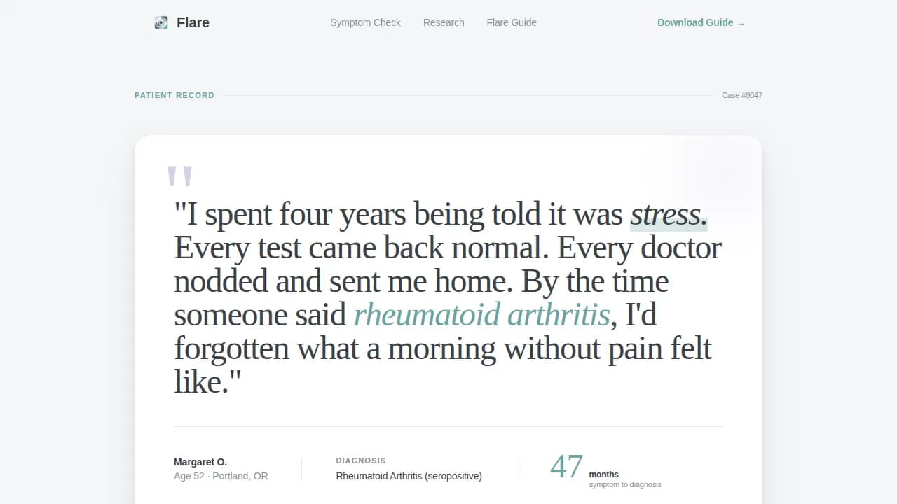 Flare — Innovative Rheumatology Clinic Landing Page Template