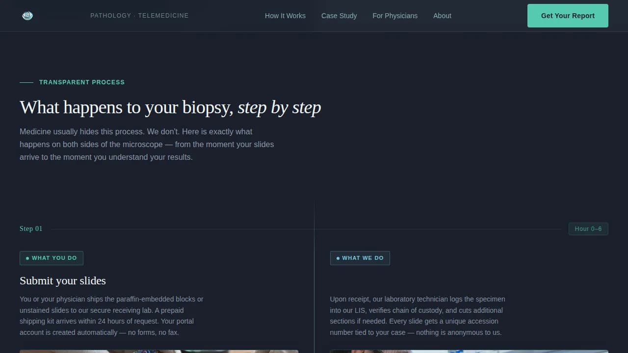 Pathology Medicine Professional Website Template