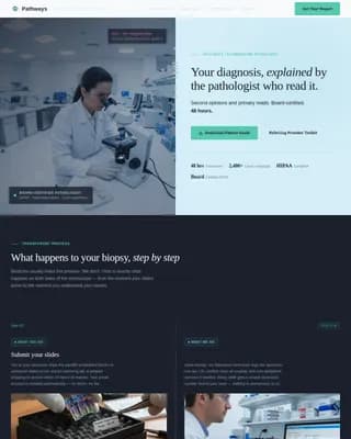 Pathology Medicine Professional Website Template