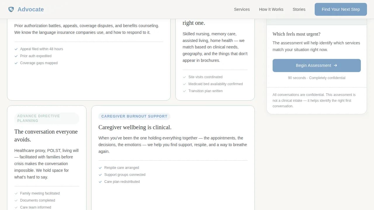 Home Health & Hospice Booking Website Template