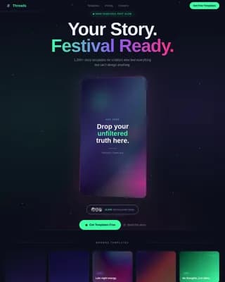 Narrative — Immersive Storytelling Platform Landing Page Template