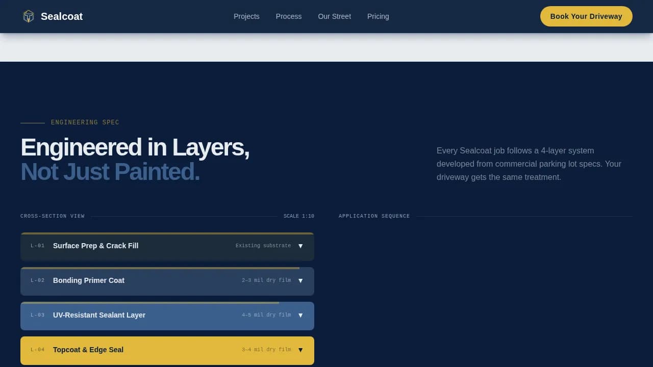 Driveway Renovation Booking Website Template