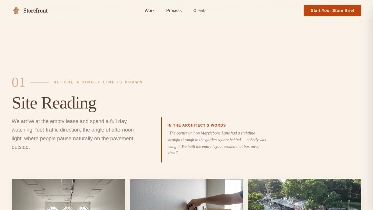 Retail Store Construction Portfolio Website Template