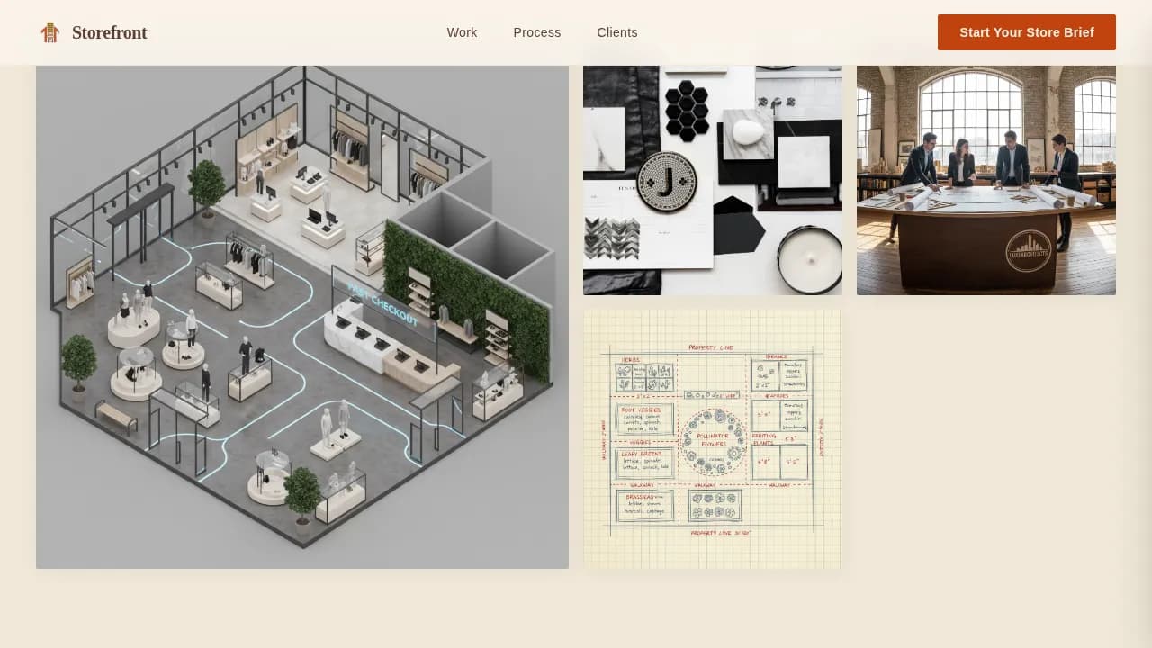 Retail Store Construction Portfolio Website Template