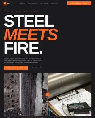 Arc — Powerhouse Welding Services Landing Page Template