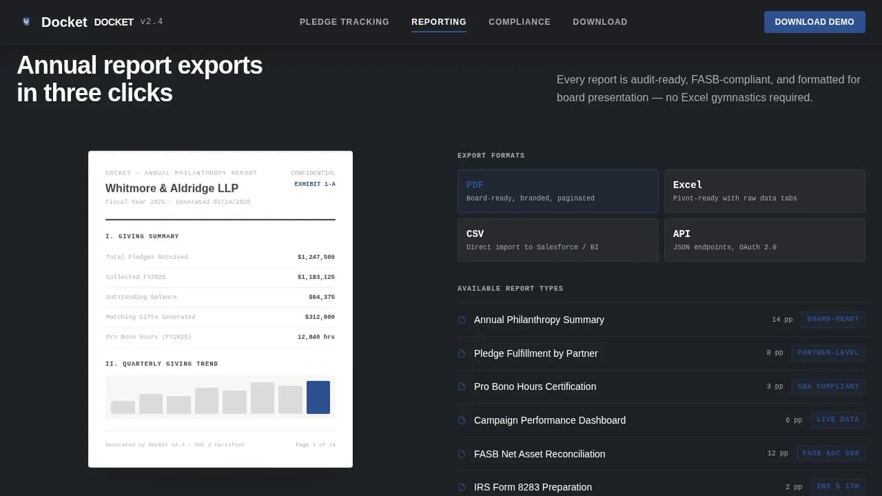 Docket — Powerful Legal Operations Landing Page Template